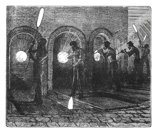 Glass plates making (antique engraving)